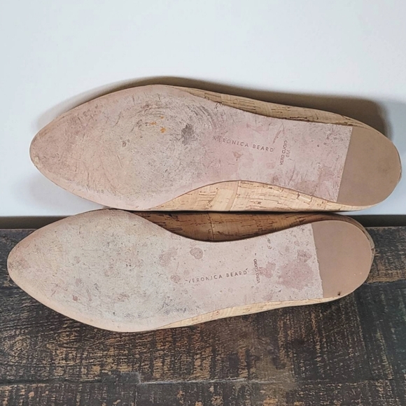 Veronica Beard Griffin Flats Natural Cork 6 - Picture 11 of 12